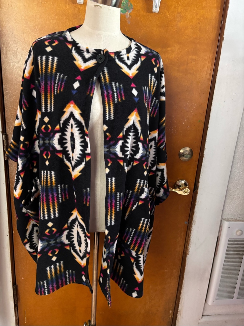 Cuddl Duds Aztec poncho shawl